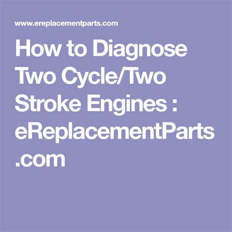 How to Diagnose Two Cycle/Two Strok